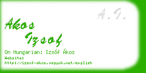 akos izsof business card