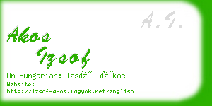 akos izsof business card